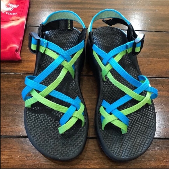 Chaco ZX2 Blue & Green Performance Sandals - Picture 2 of 8